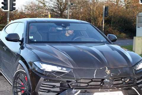 Pierre-Emerick Aubameyang seen for first time since Arsenal axing as he arrives at training 90..