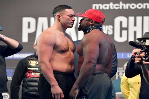 Chisora and Parker weigh-in for rematch with Kiwi almost a STONE heavier than first fight after..