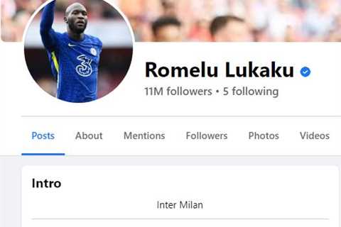 Romelu Lukaku DELETES Twitter account with Facebook bio describing him as an Inter Milan player..
