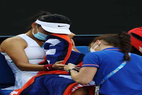 Emma Raducanu’s Australian Open game against Danka Kovinic paused due to medical timeout as Brit..