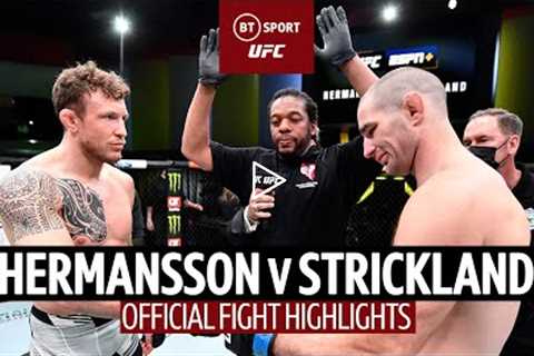 Jack Hermansson v Sean Strickland  Six in a row!  UFC Fight Highlights