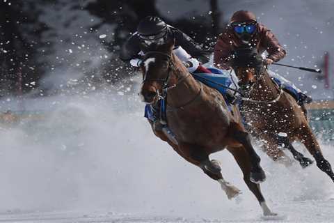 The world’s most incredible horse race takes place on a frozen lake and runners drag ‘jockeys’ on..