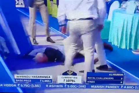 Hugh Edmeades, an IPL auctioneer, faints in shocking scenes on television. Brit, however, is said..