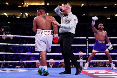 Olympic gold champion Galal Yafai wins professional debut in style with knockout on Lawrence..