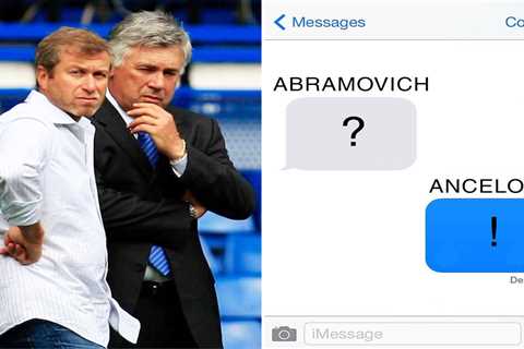 Roman Abramovich used to text former Chelsea manager Carlo Ancelotti a question mark whenever the..