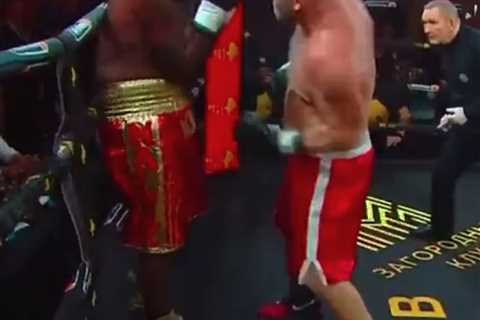 Deontay Wilder’s trainer Malik Scott aged 41 LOSES comeback fight against MMA legend Kharitonov..