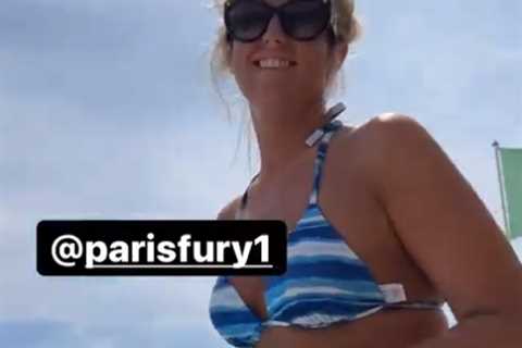 ‘If Carlsberg made wives’ – Tyson Fury films wife Paris in bikini on holiday before enjoying huge..