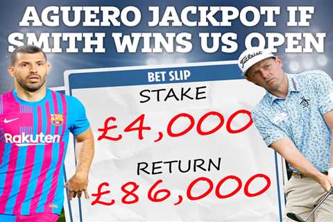 Sergio Aguero in line for stunning £86,000 win after lumping on Cameron Smith to win US Open – but..