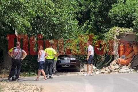 Cristiano Ronaldo’s £1.7m Bugatti crashes into a family home