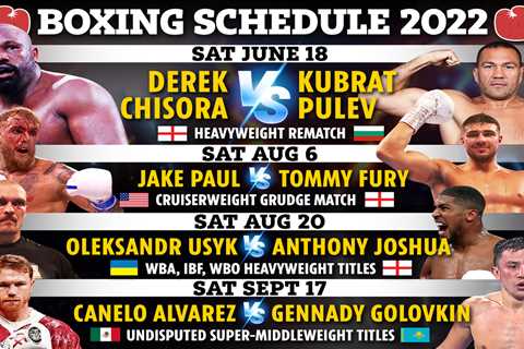 Boxing schedule 2022: Upcoming fights, fixture schedule including Jake Paul next fight CONFIRMED,..