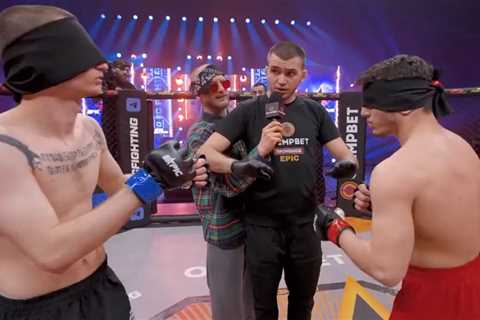 Watch the shocking moment Russian MMA stars are left bloodied in outrageous BLINDFOLDED fight