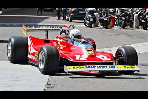  Gilles Villeneuve 1979 Ferrari 312 T4 driven by Renè Arnoux - CRAZY Modena Streets and city..