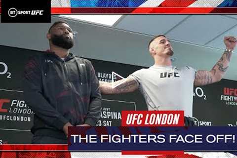 The fighters come face-to-face!  Curtis Blaydes v Tom Aspinall  UFC London Fight Week