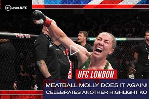 Meatball Molly McCann does it again! She celebrates another highlight knockout!  UFC London