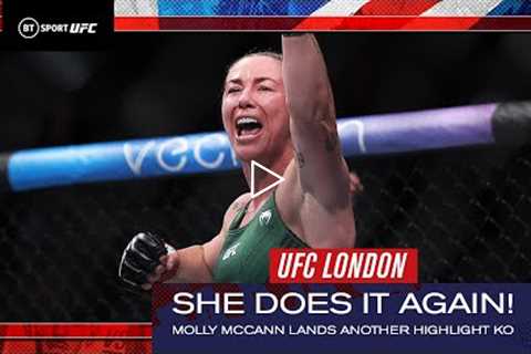 SHE'S DONE IT AGAIN! Meatball Molly gets another highlight knockout!  McCann v Goldy  UFC London