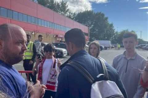 Cristiano Ronaldo pictured leaving Old Trafford before final whistle of Rayo Vallecano friendly