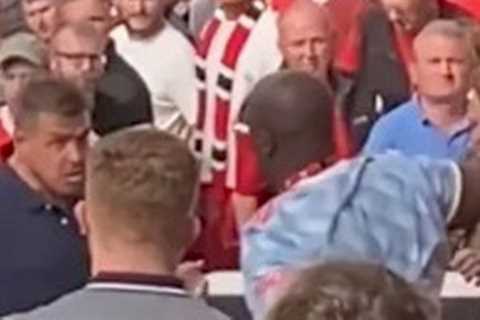 Man Utd fans fight each other in Old Trafford stands in jaw-dropping footage