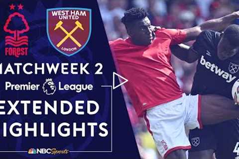 Nottingham Forest v. West Ham United | PREMIER LEAGUE HIGHLIGHTS | 8/14/2022 | NBC Sports