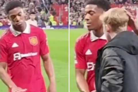 Liverpool fans rage seeing Anthony Martial tell Man Utd ball boy to slow down