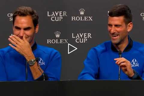 Federer and Djokovic Funny Moment What about Wimbledon 2019? - Laver Cup 2022