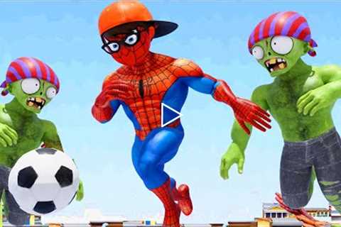 Play Football Prank NickSpider & Tani vs Team ZombieHulk - Scary Teacher 3D Great player Miss T ..