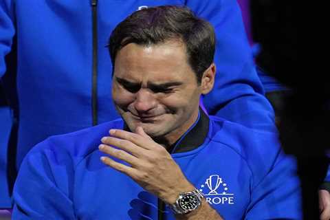 Watch moment Roger Federer breaks down in tears in emotional Laver Cup interview after final ever..