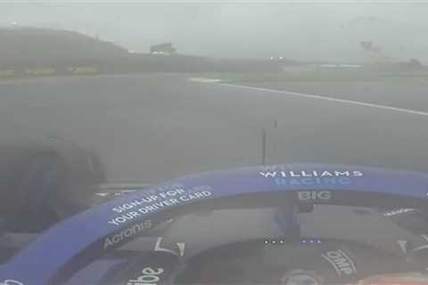 Hilarious moment F1 star Nicholas Latifi takes a WRONG TURN at rainy Japanese GP leaving his..