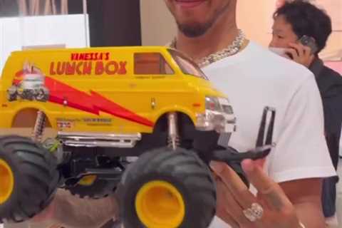 Lewis Hamilton relaxes after another controversial F1 race by popping wheelies with £135 remote..