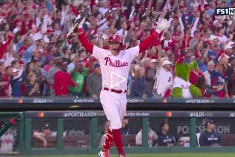 MASSIVE HOMERS FROM PHILLIES!! Rhys Hoskins then Bryce Harper GO DEEP in same inning of NLDS Game 3!