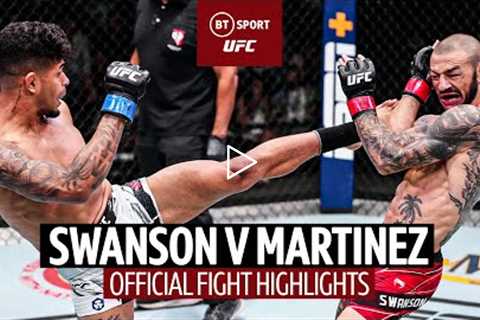 A very rare TKO finish! 😱  Cub Swanson v Jonathan Martinez  UFC Official Fight Highlights