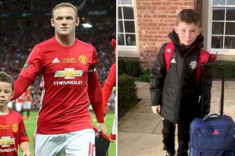 Wayne Rooney returns to Man Utd training ground to watch sons Kai and Klay in academy