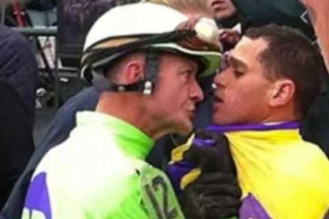 Infamous Breeders’ Cup brawl that turned racecourse into boxing ring saw tiny jockeys fight..