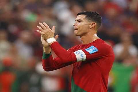 Cristiano Ronaldo spotted walking down the tunnel as Portugal team-mates stay on pitch to celebrate ..