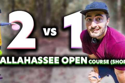 2 v 1 Disc Golf at a Pro Tour Course [From the Shorts] F12 // Bodanza Battle 13