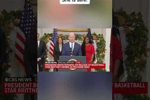 Biden delivers remarks on Brittney Griner''s release by Russia in prisoner swap #shorts