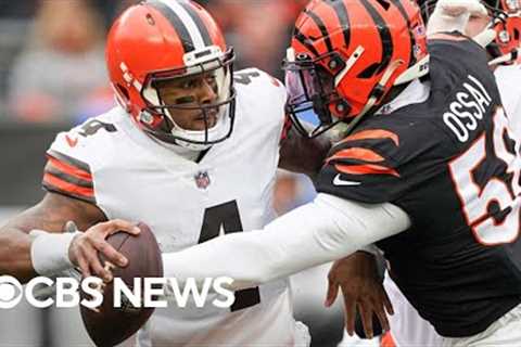 NFL Week 14: Cleveland Browns quarterback Deshaun Watson struggles against Cincinnati Bengals