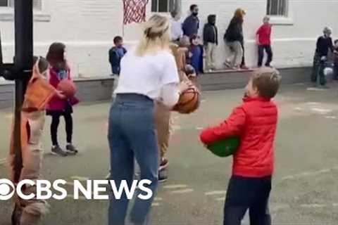 Washington, D.C., teacher makes amazing basketball free throw