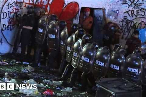 World Cup: Chaotic scenes in Buenos Aires after celebrations