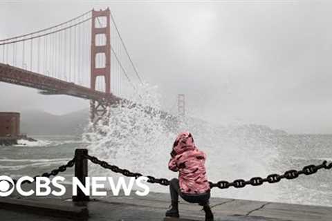 Winter storm lashes West Coast with rain and snow