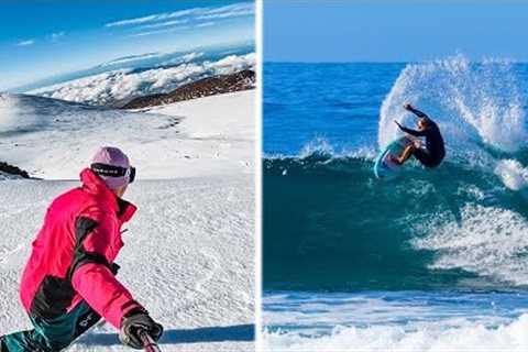 SNOWBOARDING AND SURFING IN THE SAME DAY | HAWAII