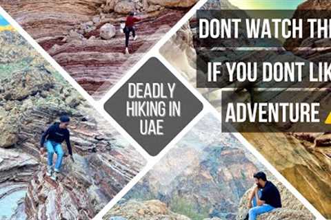 Most dangerous Rainbow Valley Hiking 🌈 | UAE | Wadi Ghub | Watch full HD | #hikinginuae #fujairah