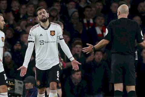 Bruno Fernandes branded ‘petty’ and ’embarrassing’ for Man Utd penalty shout vs Arsenal