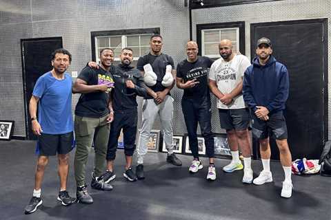 Anthony Joshua ‘looks amazing’ under new trainer Derrick James as details of his camp for Jermaine..