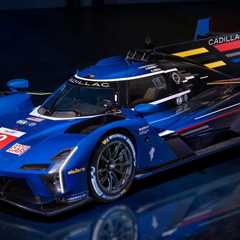 Cadillac V-LMDh Race Car Debuts In Blue, Red, And Gold Color Schemes
