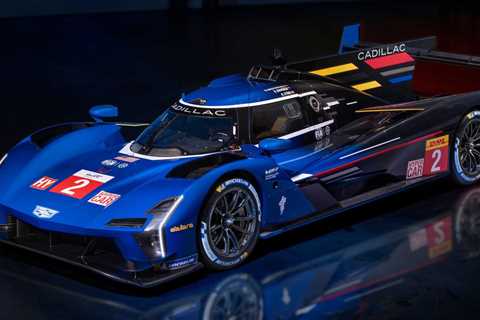 Cadillac V-LMDh Race Car Debuts In Blue, Red, And Gold Color Schemes