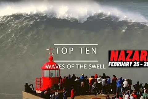 TOP 10 BEST WAVES NAZARE XXXL LARGEST SWELL OF THE SEASON - Surfing Nazaré 2022 February 25th