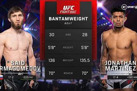 Martinez wins by decision! Said Nurmagomedov vs Jonathan Martinez  Official UFC Fight Highlights