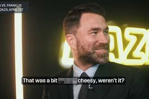 Camera crew burst out laughing at Eddie Hearn’s ‘cheesy’ act during filming of Anthony Joshua v..