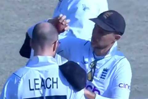 Joe Root uses Jack Leach’s head to shine the ball as England star praised for ‘ingenious’ thinking..