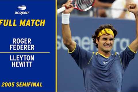 Roger Federer vs. Lleyton Hewitt Full Match | 2005 US Open Semfinal